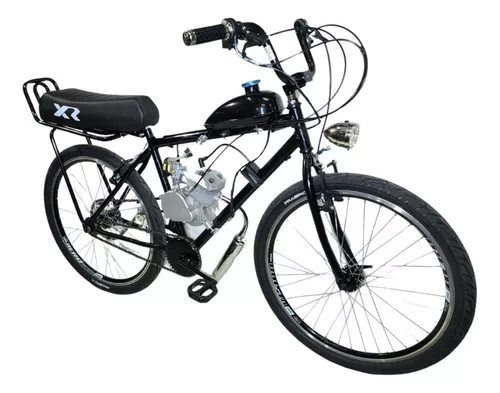 Bicicleta Motorizada 80cc 2 tempos com quadro de Aço Hi-Ten