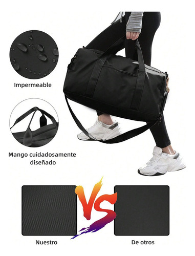 Maleta Deportiva Bolsa Gym, Viaje Mochila Fitness Bag Con