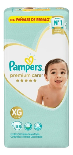 Pampers Premium Care Pack Mensual Talles M G Xg Xxg Género Sin género