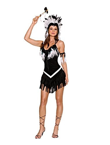 Traje De Princesa Tribal De Dreamgirl Mujeres, Negro / Blanc