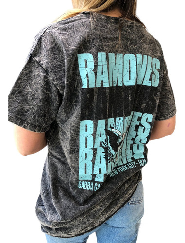 Remera Ramones Nevada Gabba Gabba Hey  Mujer Doble Estampa