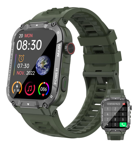 Reloj Inteligente, Reloj Inteligente De 1.8 Pulgadas Con Visualización Táctil Completa Para Mujeres Y Hombres, Monitor De Actividad Física Con Monitor