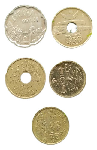 Pesetas España Monedas Conmemorativas Lote De Colección 