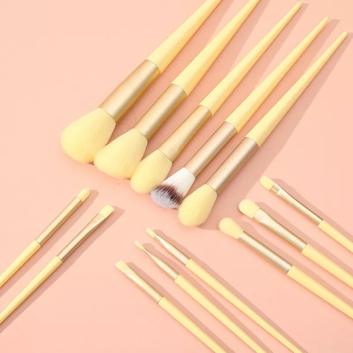 Set Brochas De Maquillaje 13 Pzs Profesional +bolsa