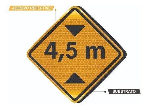 Imagem 2 de 3 de Placa Viária Altura Limitada Refletivo A-37 Ti