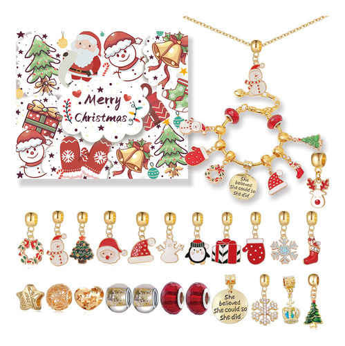 Pulseiras De Calendário Do Advento De Natal, Kit De Bricolag