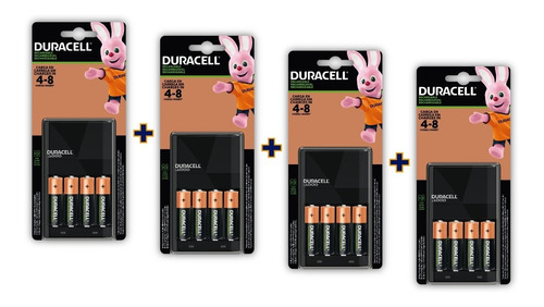 4 Cargadores Pila Recargable Duracell Aa/aaa +16 Baterias Aa