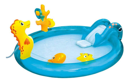 Piscina Hinchable Para Niños Con Tobogán Ideal Para Jardín D