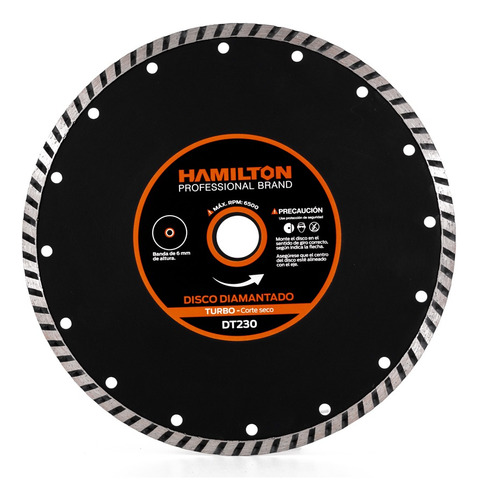 Disco Diamantado Turbo 230mm Hamilton Dt230