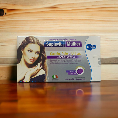 Kit 2 Caixas Polivitamínico Suplevit Mulher Com 60 Capsulas Sabor Sem Sabor