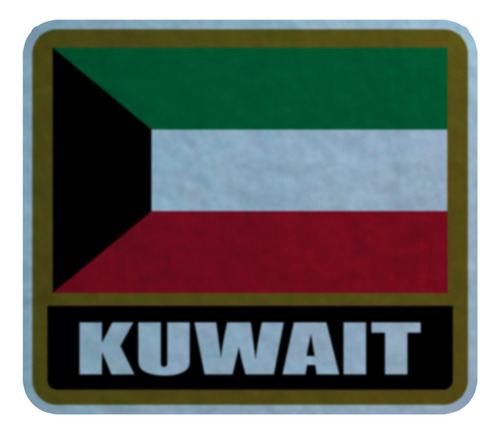 Parche Felpa Para Coser 5cm Set X4 Bandera Kuwait Kuwait-01 Kuwait-01
