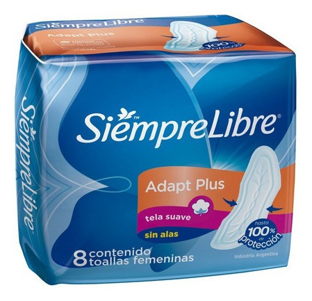 Toalla Simpre Libre Adapt Sin Alas 8 Unidades