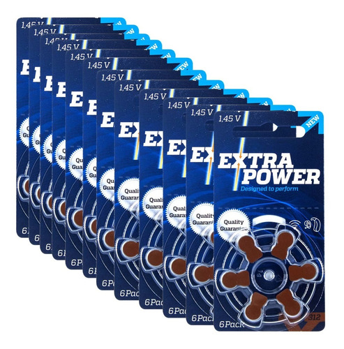 72 Pilhas 312 Extra Power Bateria Pr41 Aparelho Auditivo