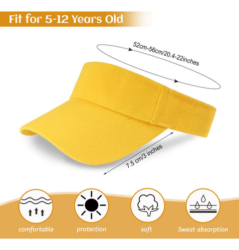 Gorro Visera Infantil Uv Protección 9 Pack Verano 5 A 12 Año