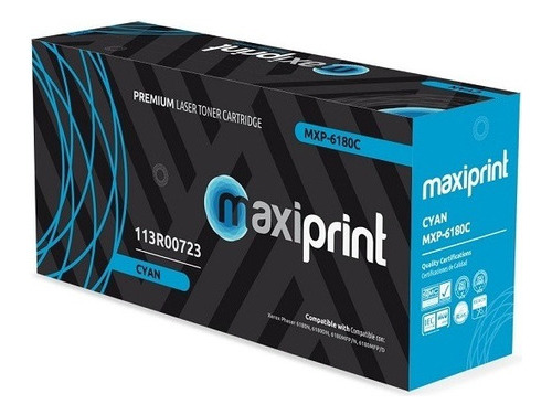 Toner Xerox Compatible 6180c Maxiprint Cyan
