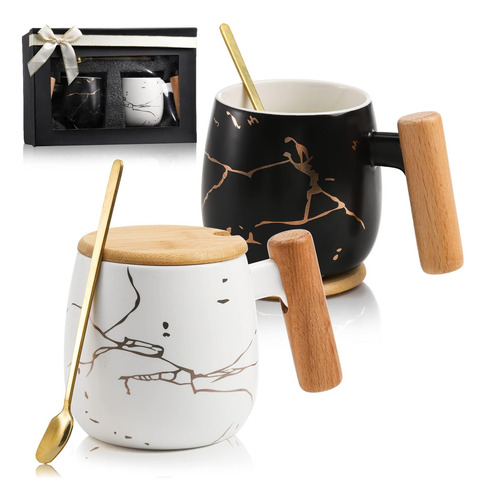 Zoofox Juego De 2 Tazas De Café De Cerámica, Taza De Té De Y