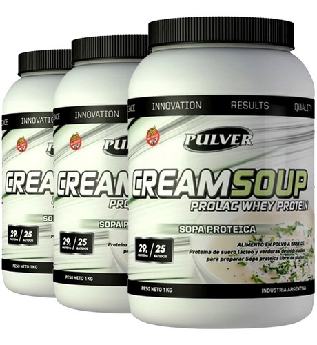 3 Cream Soup Pulver 1 K Sopa Crema Proteica Vegetales S/ Tac Sabor Verduras