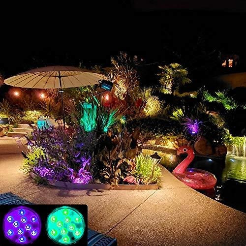 Imagen 7 de 7 de Luces Led Sumergibles Bajo El Agua Impermeable Rgb Camb...