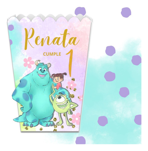 Cajas Para Palomitas Personalizadas- Monsters Inc. 50pz