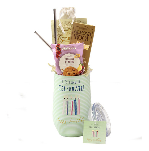 Taza De Regalo Chocolate Y Dulces 450 Ml Con Pajitas Metal