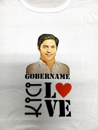 Imagen 2 de 3 de Remeras Entalladas Gobername Axel Kicillof Kirchnerista