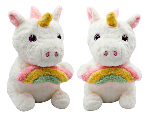Peluche Unicornio Almohada Arcoiris Suave Felpa Bebe Kawaii