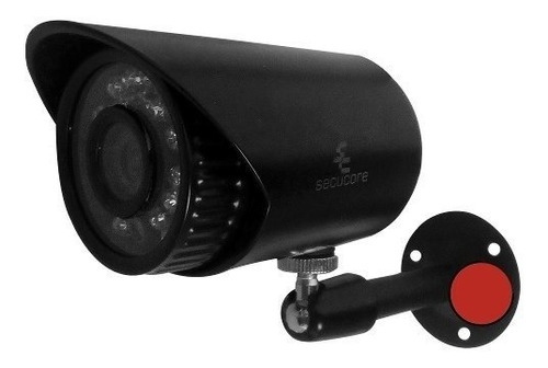 Camara Cctv Seguridad Exterior Bullet Negra Ahd Metalica Msi Color Negro