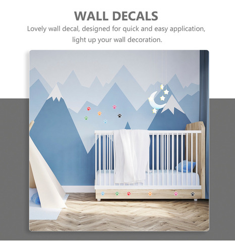 ¡ 1 Rollo De Pegatinas De Pared Con Huellas De Perro