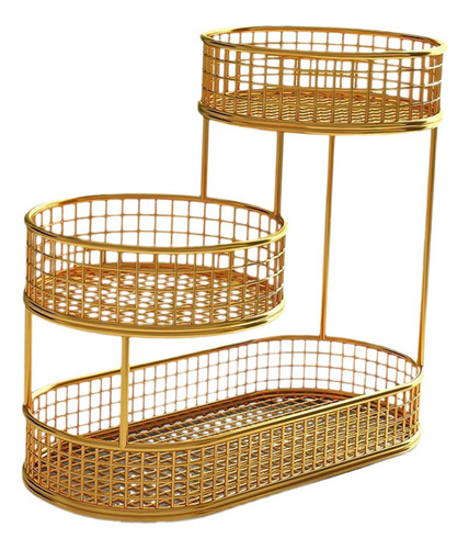 Cesta De Frutas Elegante De 3 Niveles