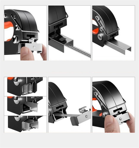 Engrapadora Tipo Pistola For Tapiceria, 4000 Grapas,guantes
