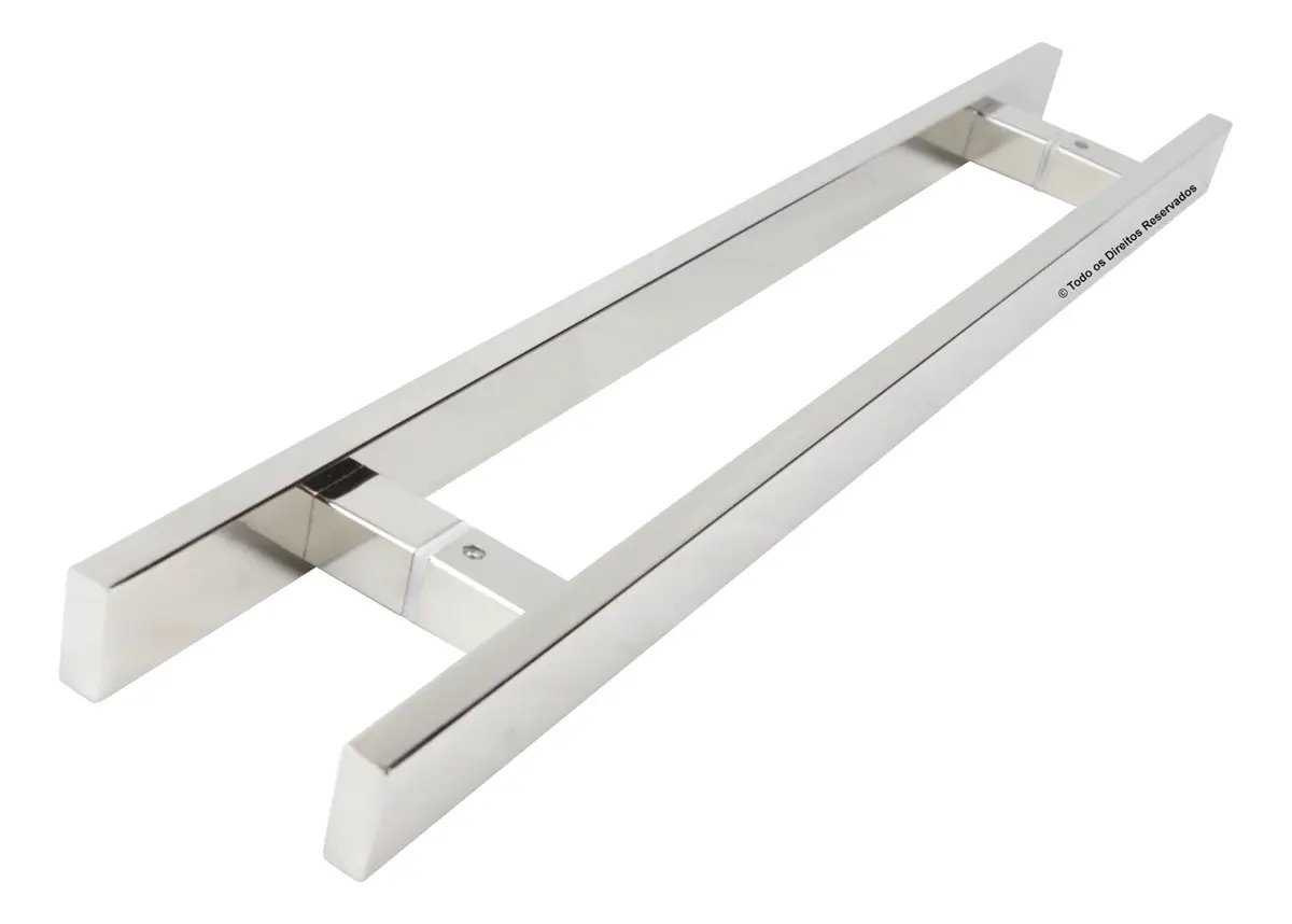 Puxador Inox - 100cm 1 Metro - Para Portas Madeira Polido