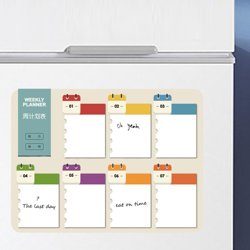 Calendário Semanal Para Geladeira De Parede, Estilo A