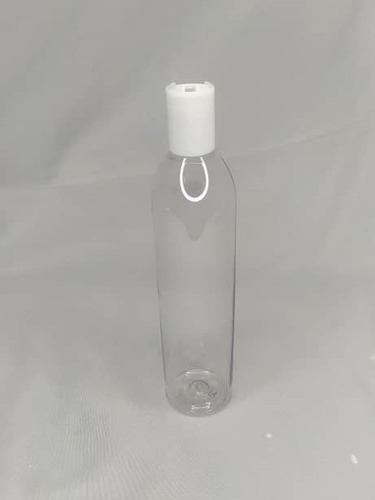 Envase Plástico 400ml Cilíndrico Transparente Tapa Disck Top