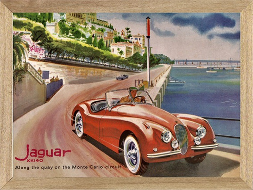Jaguar X.k.140  , Cuadro, Auto, Poster, Pintura      P298