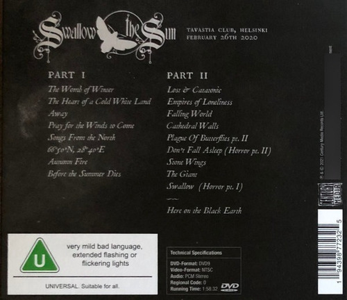 Swallow The Sun Live In Helsinki 20 Years 2 Cd + Dvd Digipak