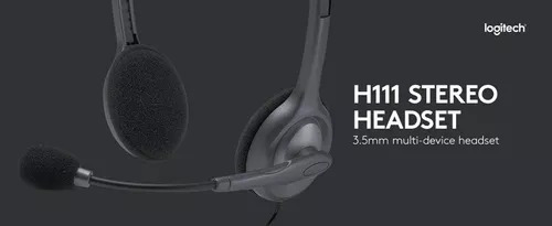 Imagen 7 de 10 de Auricular Vincha Headset Logitech H111 Micrófono Minip 3.5mm
