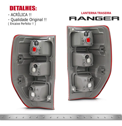 Lanterna Traseira Ranger 2013 14 15 16 17 A 22 Bicolor Par