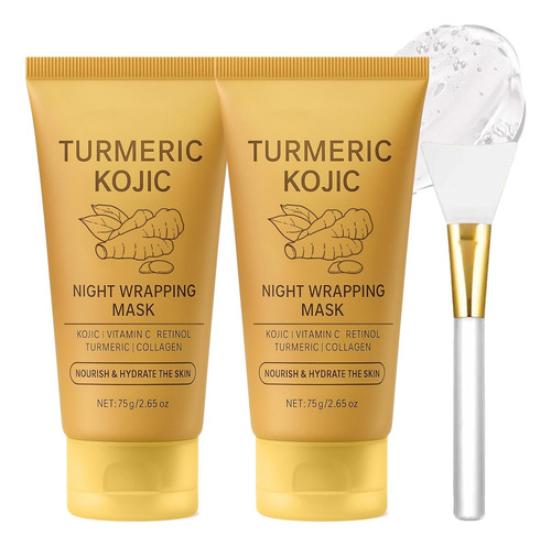 Máscara De Colágeno Kojic De Cúrcuma, Mascarilla De Gel Para