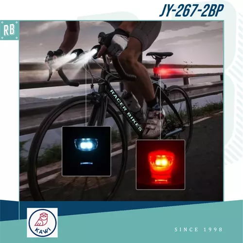Kit de iluminación para bicicleta. Incluye luz delantera y luz trasera con  tecnología LED