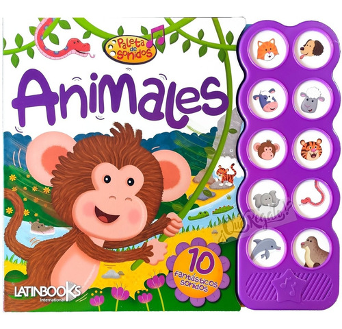 Libro Sonoro De Animales · Paleta De Sonidos Niños +3 Años