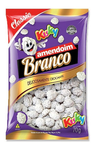 Amendoim Branco Com Casquinha Crocante Sabor Coco 400g