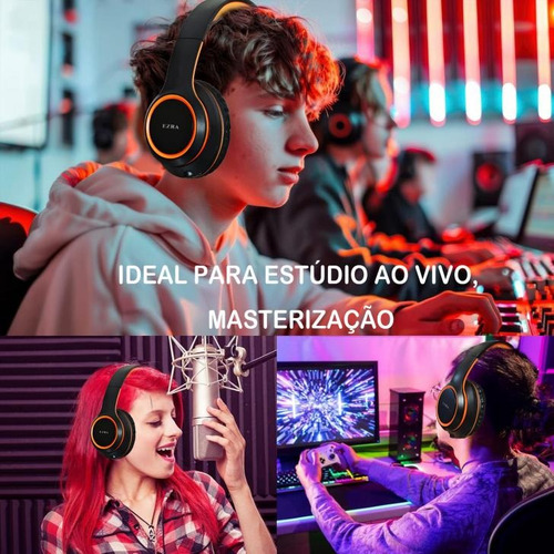 Headphone Gamer Sem Fio Bluetooth Fone Headset Com Microfone