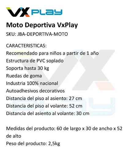 Moto Deportiva Vxplay Bebe Pata Pata Motito Andarin