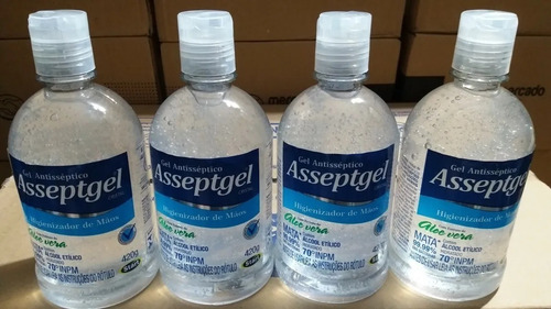 Imagem 3 de 3 de Álcool Gel Higienizador Mãos Antisséptico 70% Asseptgel 420g