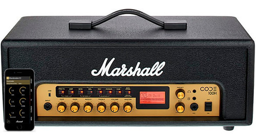 Guitarra de cabeza Marshall Code 100 h, 100 vatios Rms, 110 V, color negro, voltaje 110 V