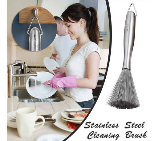 Para Cepillo De Acero Inoxidable Convenient Dishes Home