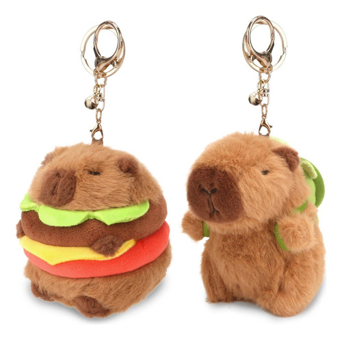 - 2llaveros De Animales Depeluche,colgante De Capybara