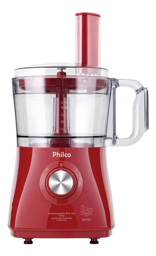 Multiprocessador Philco All in One Citrus 800W vermelho 220V