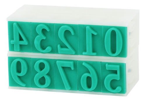 Z0f3 Sello De Goma Dígitos Kit 0-9 Sello Numérico