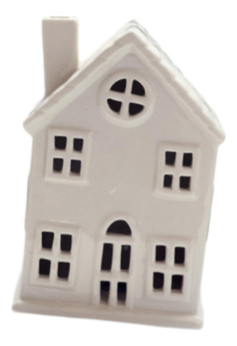 Ceramic Light Up Christmas House Figurine Desktop 9x6x13cm
